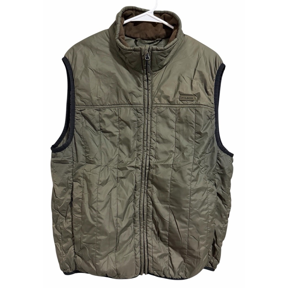 Filson Ultralight Vest Olive Gray Men's Size X-Large